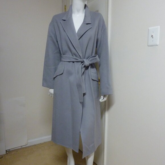 Theory Wool & Cashmere-Blend Robe Long Coat - Picture 6 of 10